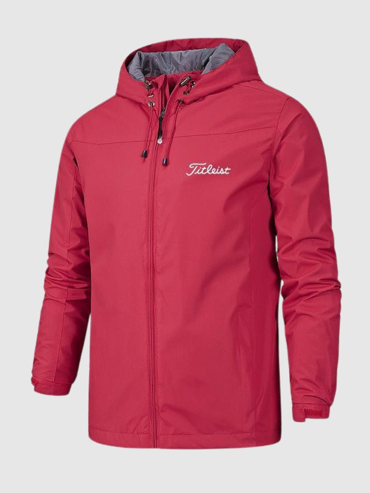 Robuste Herren Windjacke mit Kapuze, wasserdicht und atmungsaktiv, optimaler Schutz bei jedem Wetter.