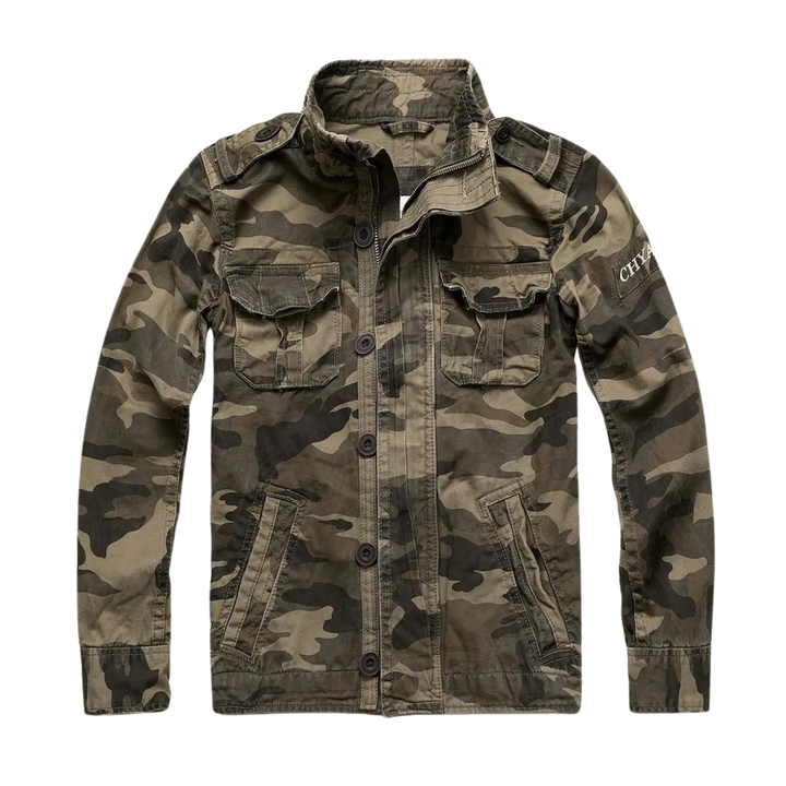Modische Herren Jeansjacke im Retro-Look. Stilvolle Übergangsjacke für Männer, ideal für trendige Outfits.