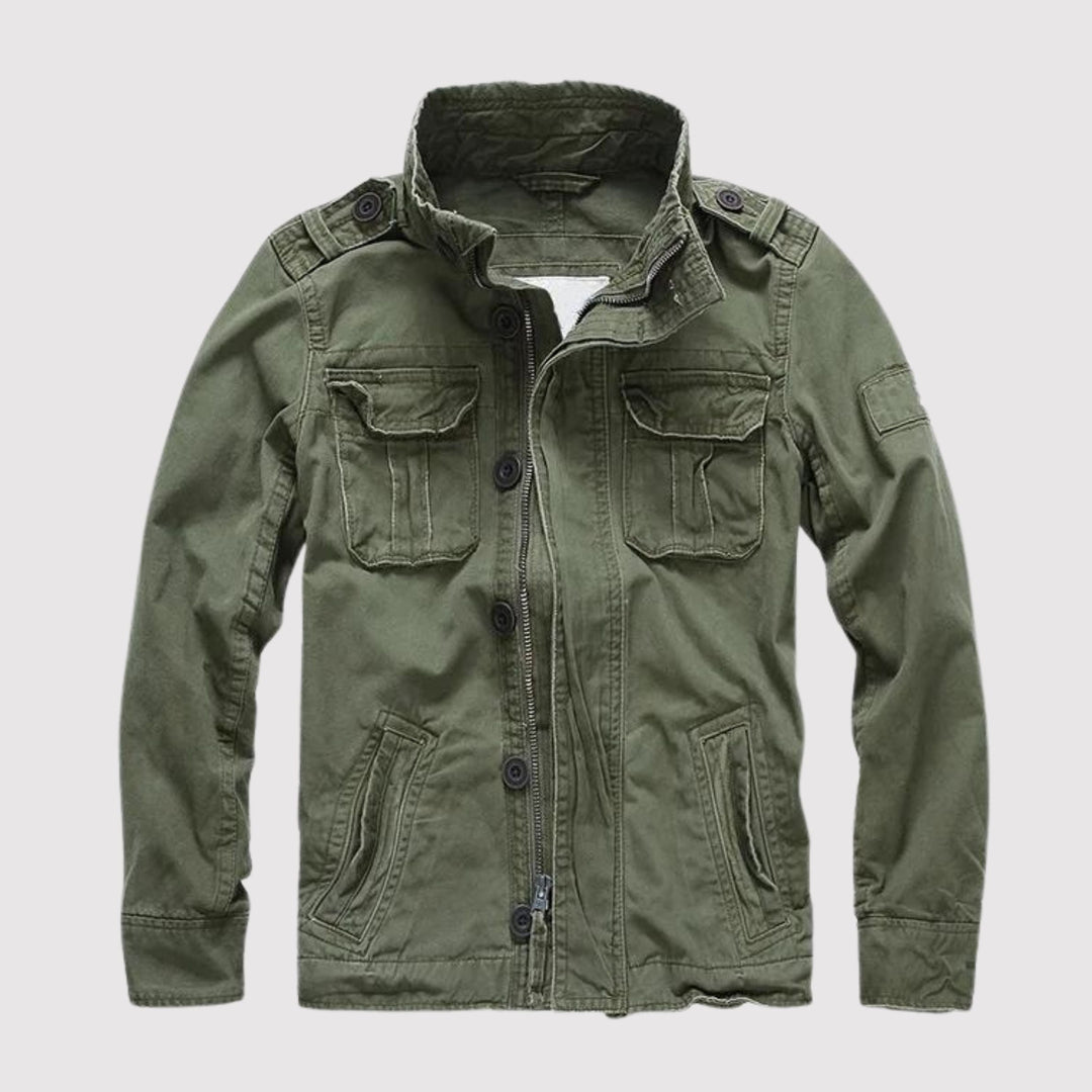 Herren Jeansjacke im Retro-Look. Stilvolle, robuste Übergangsjacke für Männer mit maskulinem Design.