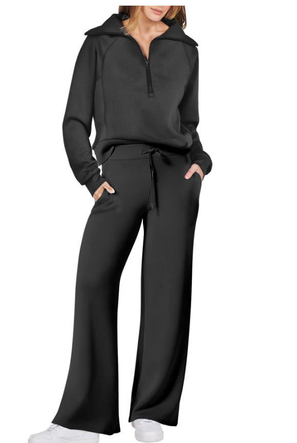 Sportlicher Damen Loungewear Zweiteiler. Bequemes Jogging Outfit für Freizeit, Zuhause oder unterwegs, ganzjährig tragbar.