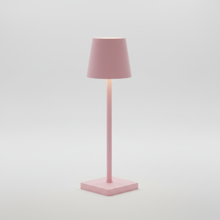 Stilvolle kabellose LED Tischlampe aus Aluminium. Dimmbares Akku-Licht für wohnliches Ambiente auf jedem Tisch.