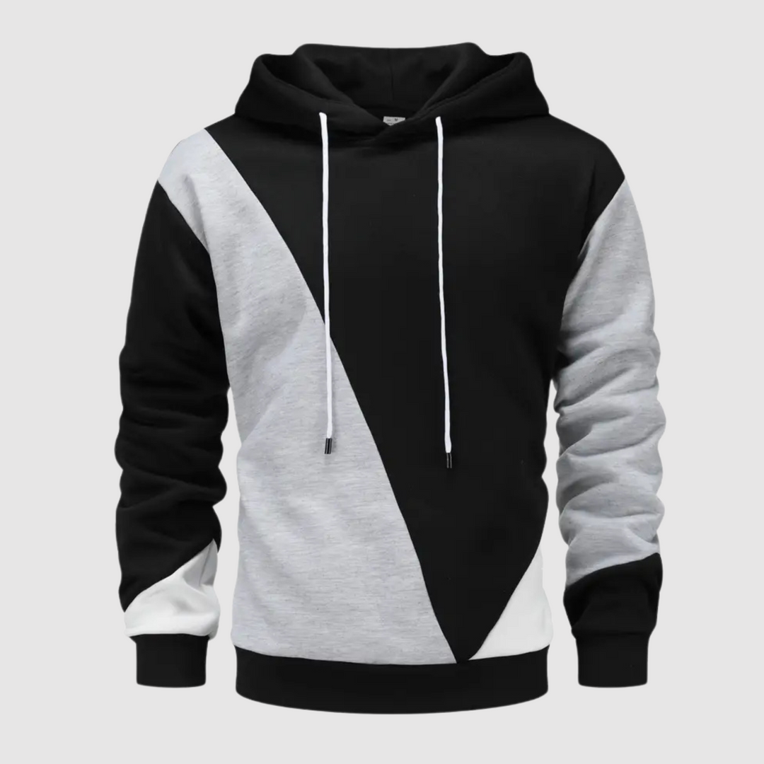 Herren Colourblock Kapuzenpullover mit Kordelzug, sportlich-lässiger Hoodie für Freizeit & Herbstmode.