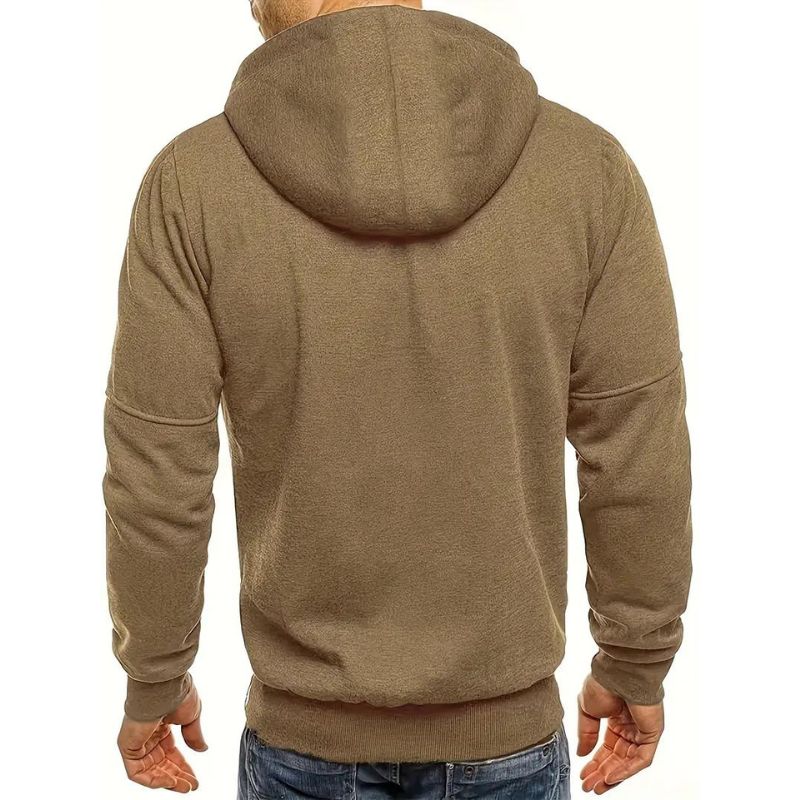 Komfortabler Herren Zip-Hoodie, weicher Kapuzenpullover für Männer. Ideal für entspannte Casual Outfits.