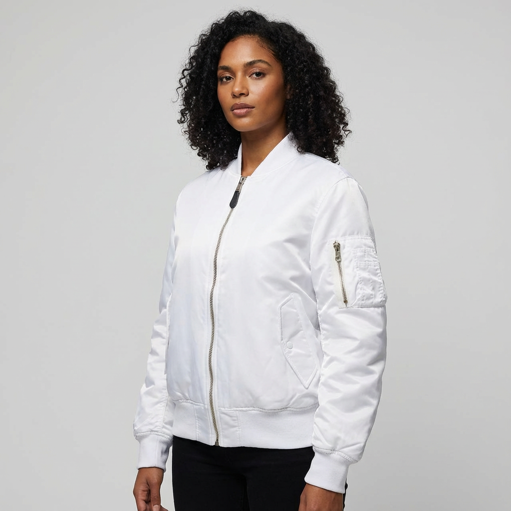 Damen Bomberjacke, als sportliche Fashion Jacke für den Frühling. Vielseitig & bequem.