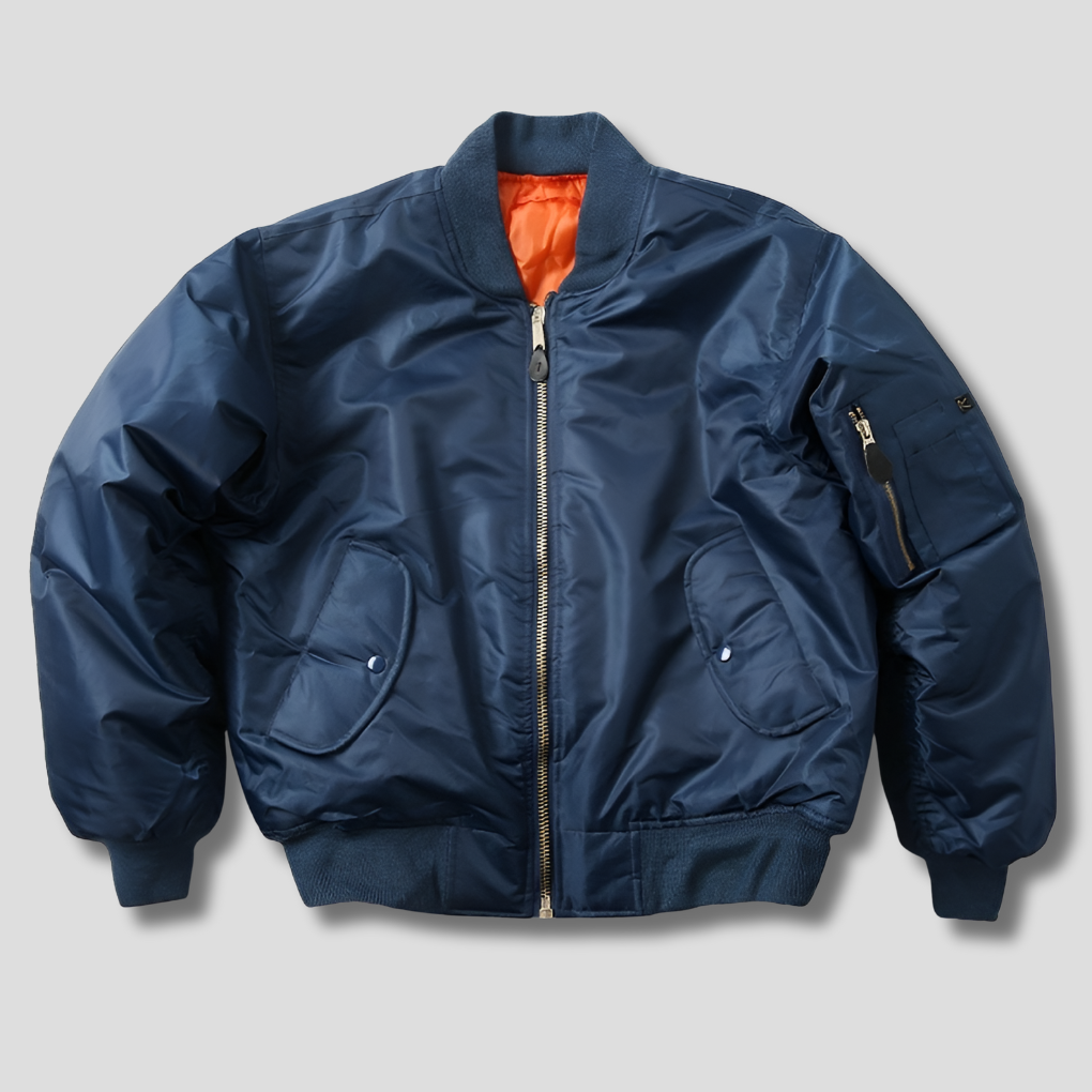 Stilvolle Übergangsjacke im Bomberstil, passend für Männer und Frauen. Windabweisend und robust.