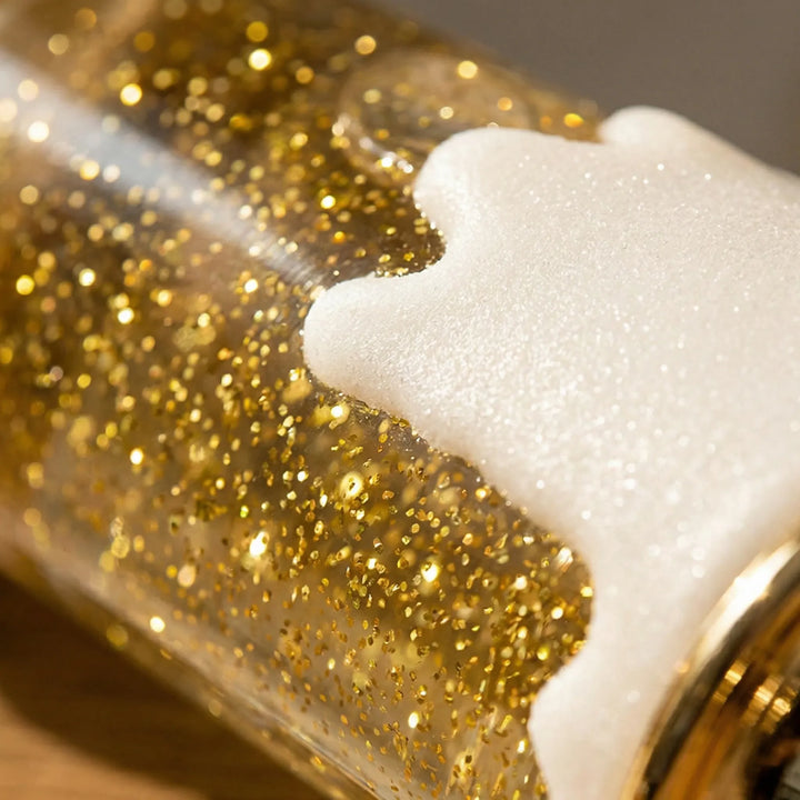 Glamouröse Farbwechsel-Glitzerkerze mit LED-Licht schafft gemütliches Wohnambiente. Perfekt als sichere Geschenkidee.