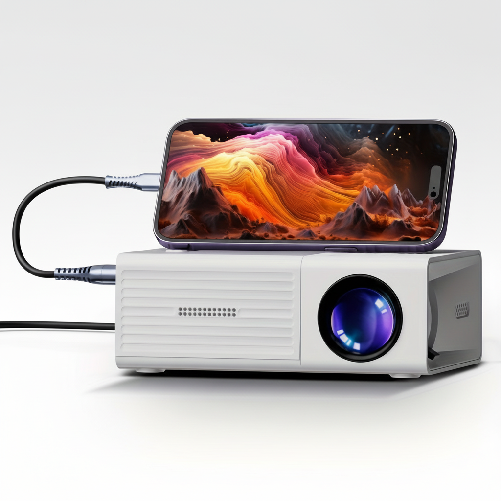 ProjectoLite Kompakt-Beamer, ideal für scharfe Bilder bei Präsentationen oder als Heimkino-Projektor.