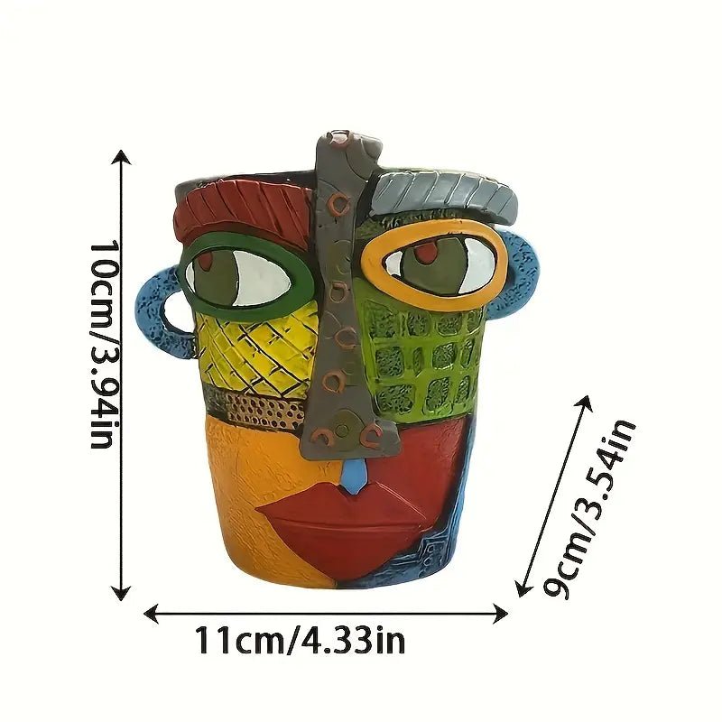 Kreativer Blumentopf mit Gesichts-Design Vase, ein besonderes dekoratives Geschenk für Pflanzenfreunde.