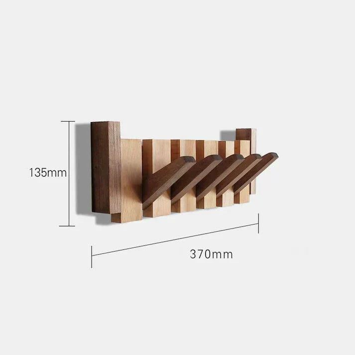 Designer-Kleiderhaken aus Walnussholz, perfekt zur Schaffung stilvoller Ordnung im modernen Flur.