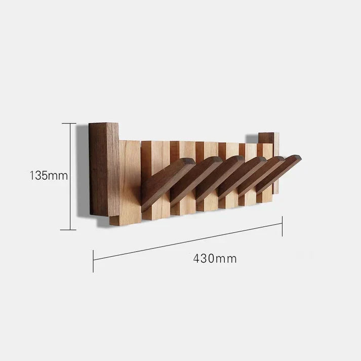 Moderner Holz-Wandhaken "HarmonyHook" aus Buche, künstlerisches Design für stilvolle Garderoben-Aufbewahrung.