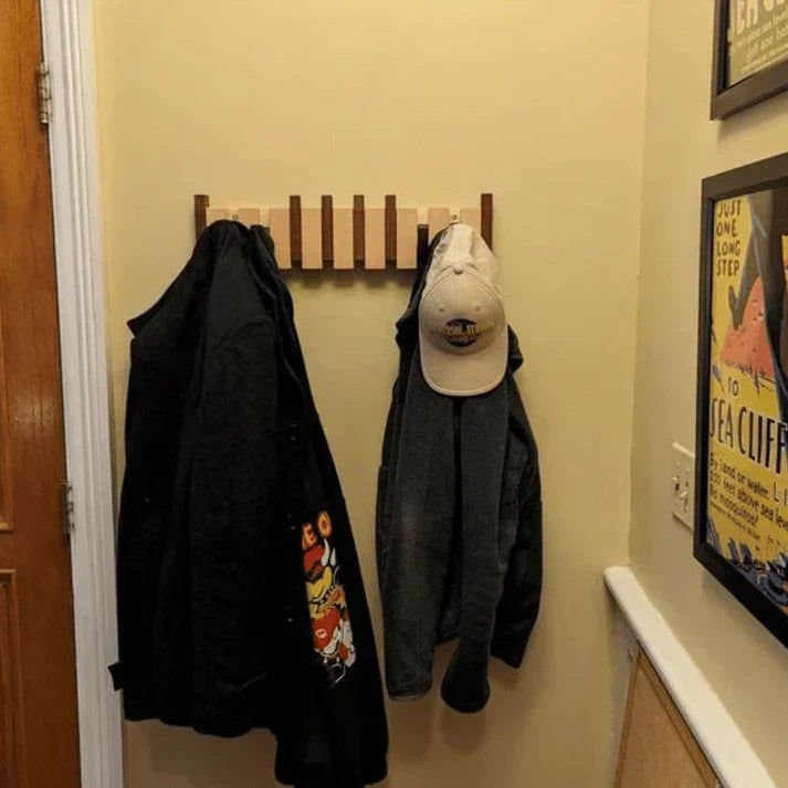 HarmonyHook Wandhaken, künstlerisches Design aus Holz für Ihre moderne Garderobe und Raumorganisation.