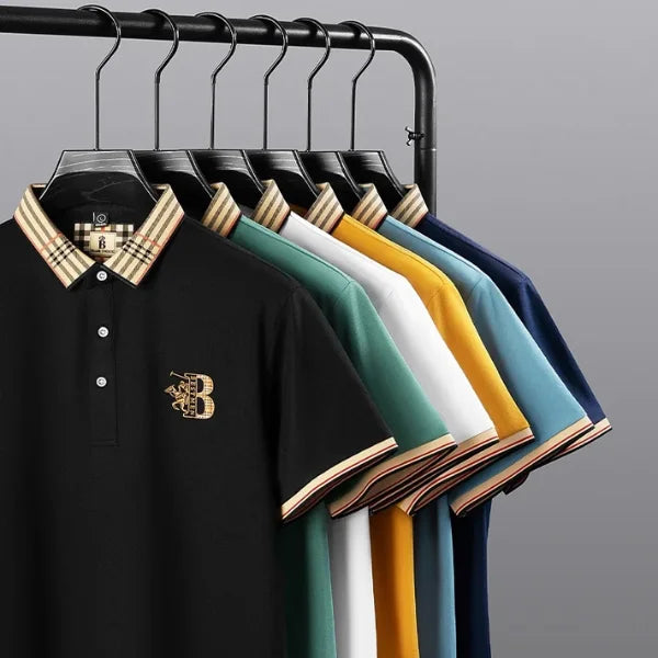 Bequemes Herren Kurzarmshirt Matthew mit elegantem Kragen, perfekt für Sommer & Business Casual.