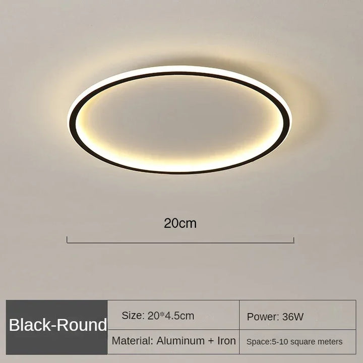 Weiße LED Deckenlampe, skandinavisch-modern, dimmbar, ideal für Schlafzimmer oder Flur.