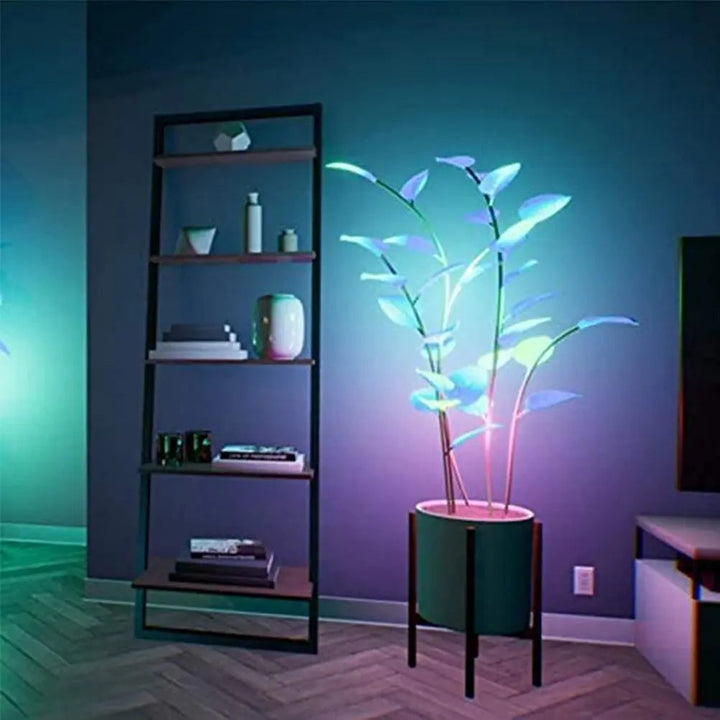 Dekorative LED Zimmerpflanze & Pflanzenlampe mit app-gesteuertem Stimmungslicht. Ideal für eine moderne Inneneinrichtung.