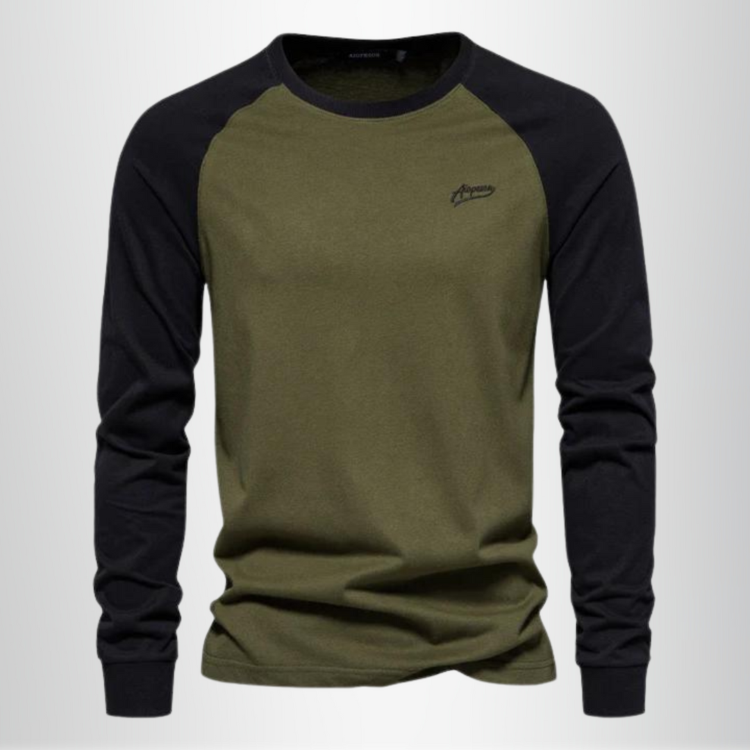 Vielseitiges Herren Raglan-Langarmshirt. Komfortables Oberteil für jeden Tag. Stylisches Basic für Herrenmode.