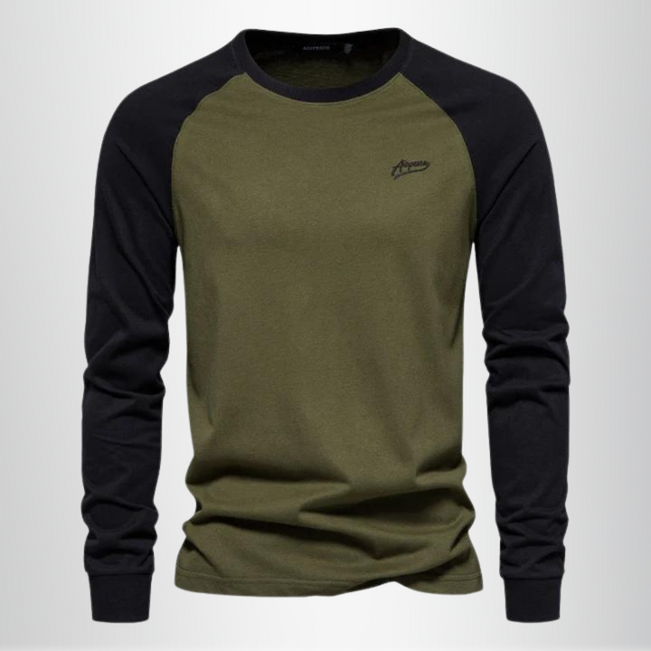 Vielseitiges Herren Raglan-Langarmshirt. Komfortables Oberteil für jeden Tag. Stylisches Basic für Herrenmode.