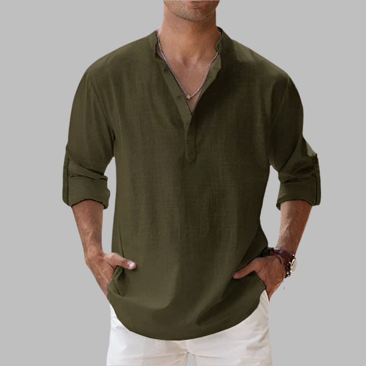 Herren Langarm Hemd für stilvollen Komfort. Klassischer Look, atmungsaktiv & vielseitig für jede Gelegenheit.