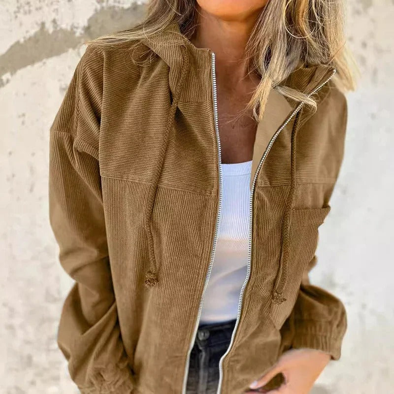 Leichte, atmungsaktive Damen Kapuzenjacke; angenehm zu tragen für Frühling, Herbst und Outdoor-Aktivitäten.