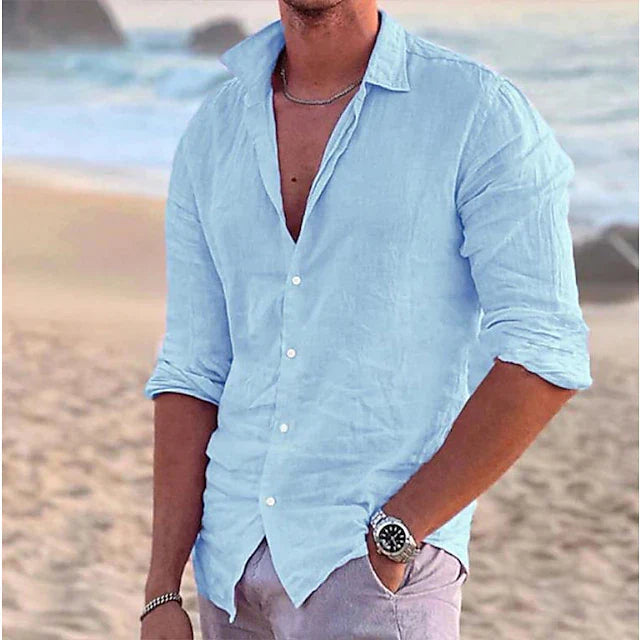 Stilvolles Sommerhemd für Herren, luftig & knitterarm, ideal für entspannte Tage.