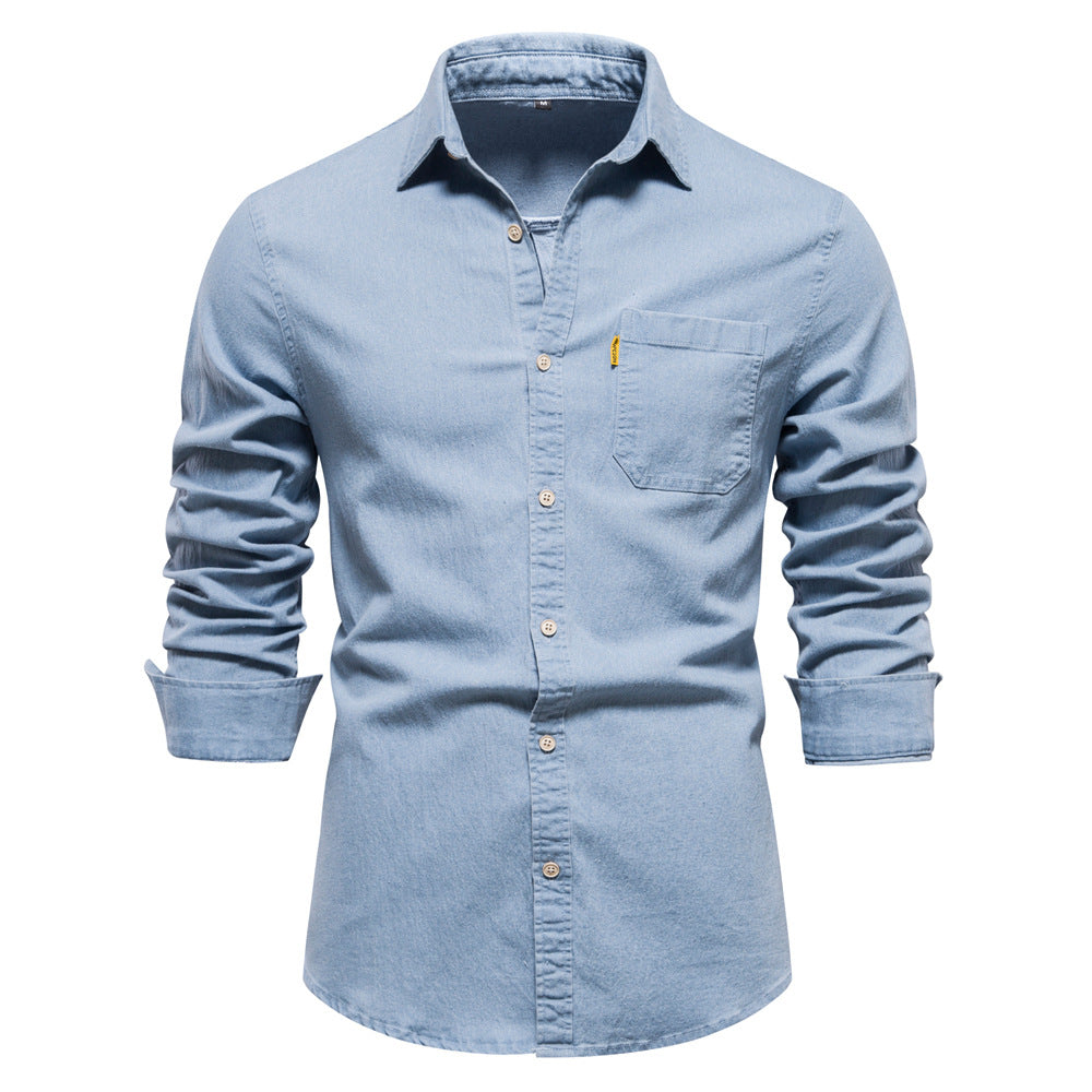 Bequemes, elegantes Langarm Herren Freizeithemd, zeitloser Stil für Geschäft & Alltag. Hochwertiges Oberteil.