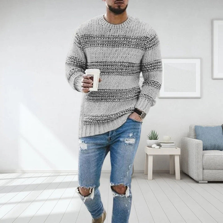 Eleganter Herren Strickpullover, stilvolles Basic für Freizeit und Büro, aus hochwertigem, weichem Material.