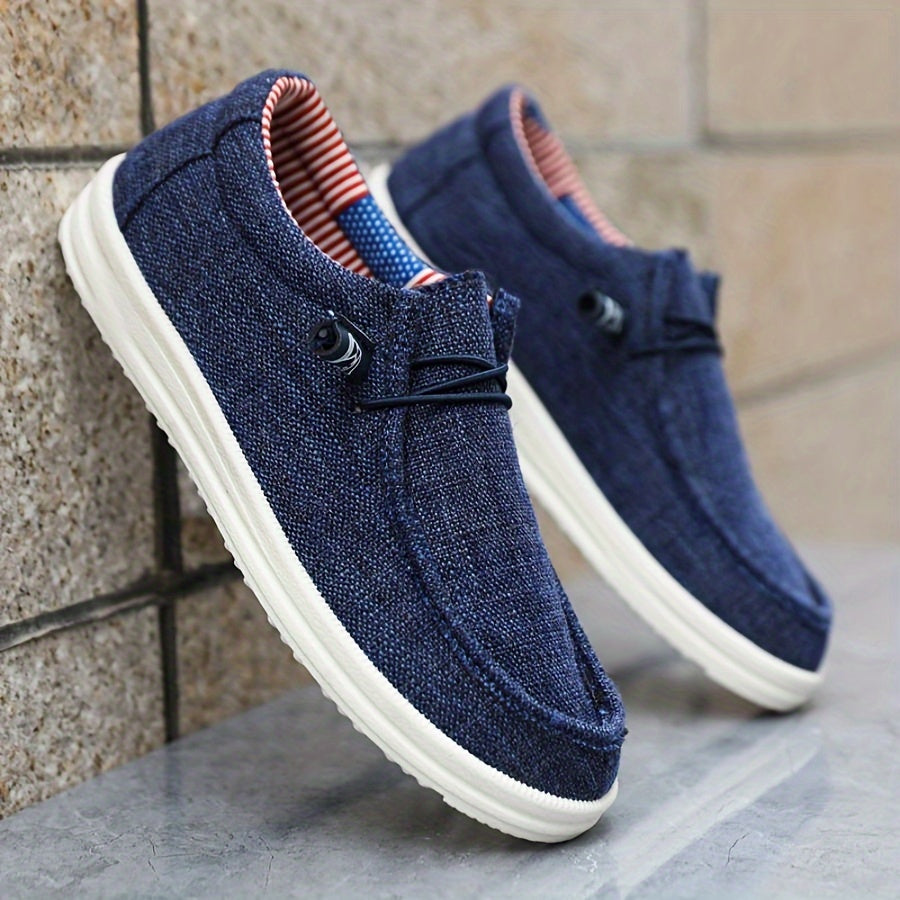 Bequeme Herren Loafer Slipper mit elastischer Schnürung, leicht & ideal für Alltag, Reisen, Freizeit.