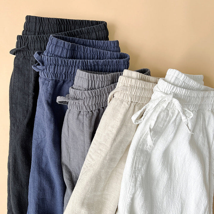 Stilvolle Herren Freizeithose: Die perfekte Leinenhose für warmes Wetter. Bietet Komfort & lässigen Look im Alltag.