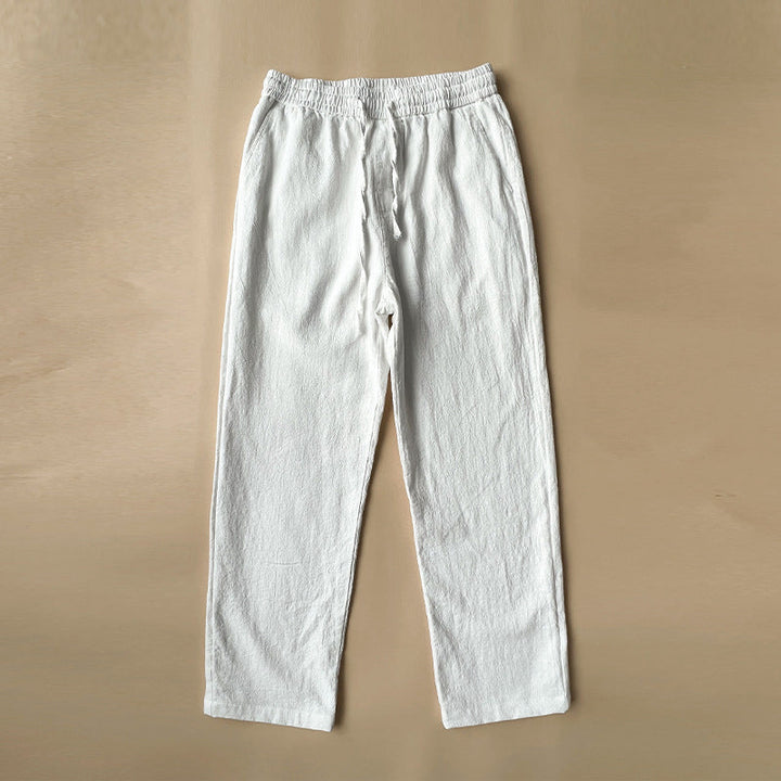 Bequeme Herren Freizeithose: Stilvolle Stoffhose aus Leinen, perfekt für Alltag & sommerliche Anlässe.