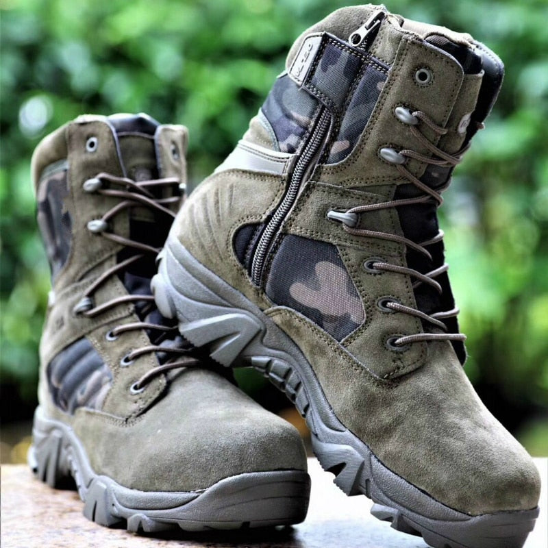 Strapazierfähige Herren Schnürstiefel im Militärstil, gefertigt für optimalen Komfort & Langlebigkeit im Gelände.