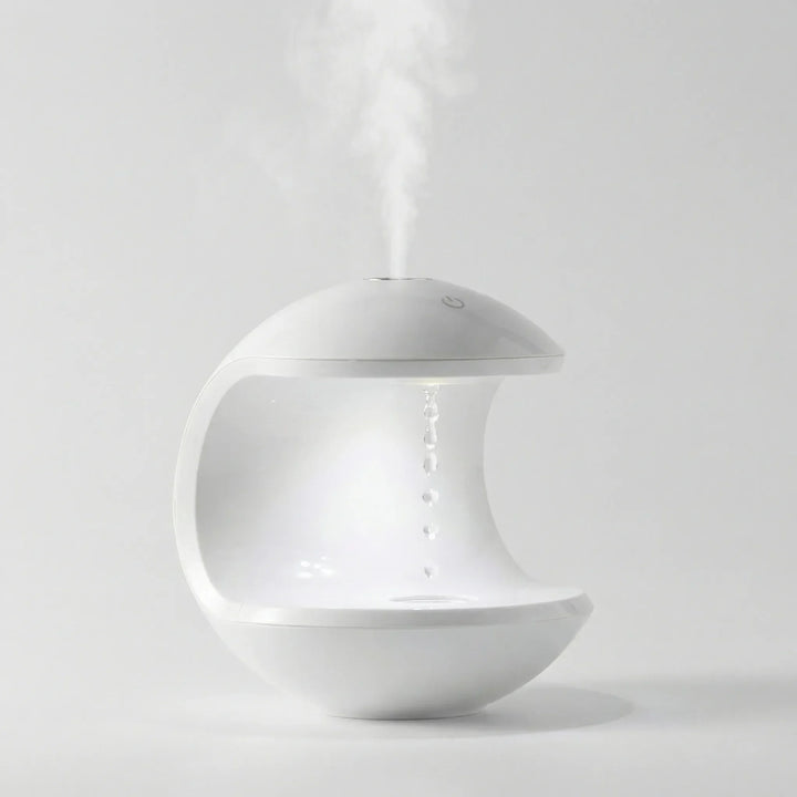 Leiser, schwebender Luftbefeuchter & Aroma Diffuser für optimales Raumklima und ätherische Öle.