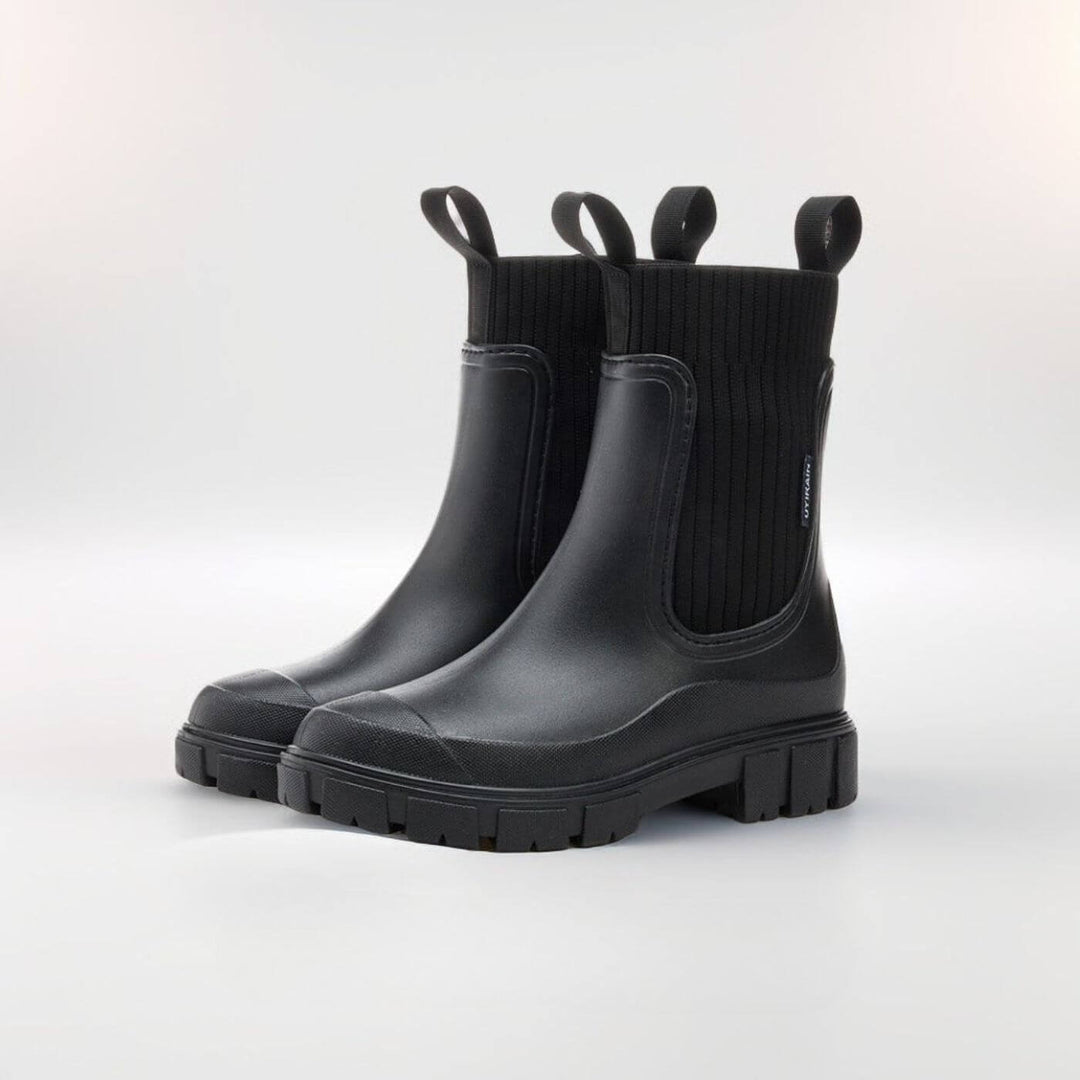 Modische Damen-Regenstiefel, knöchelhoch, wasserdicht & rutschfest für Herbst, Frühling & Winter.