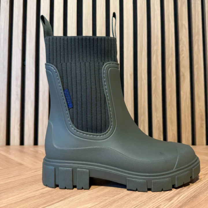 Damen-Regenstiefel, rutschfest & wasserdicht, ideal für ungemütliche Wintertage. Modische Stiefel.