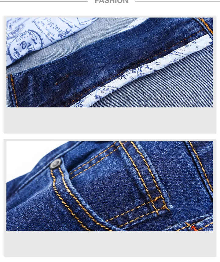 Einfach kombinierbar: Klassische Herren Stretchjeans mit geradem Schnitt.