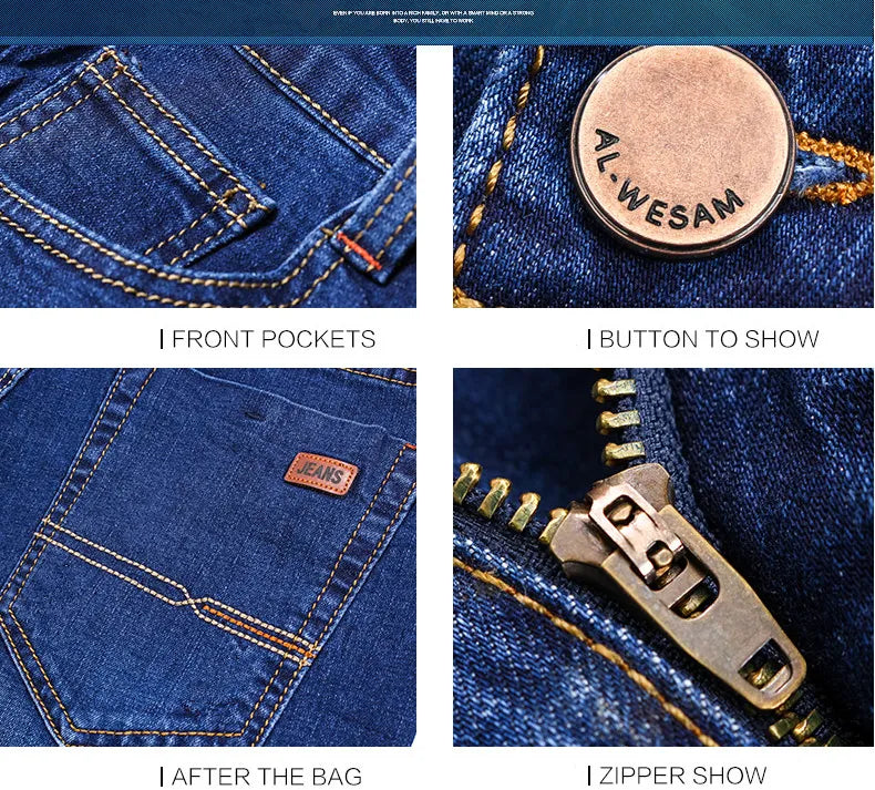 Vielseitige Herren Stretchjeans mit klassischem geradem Bein. Bequem & stylish.