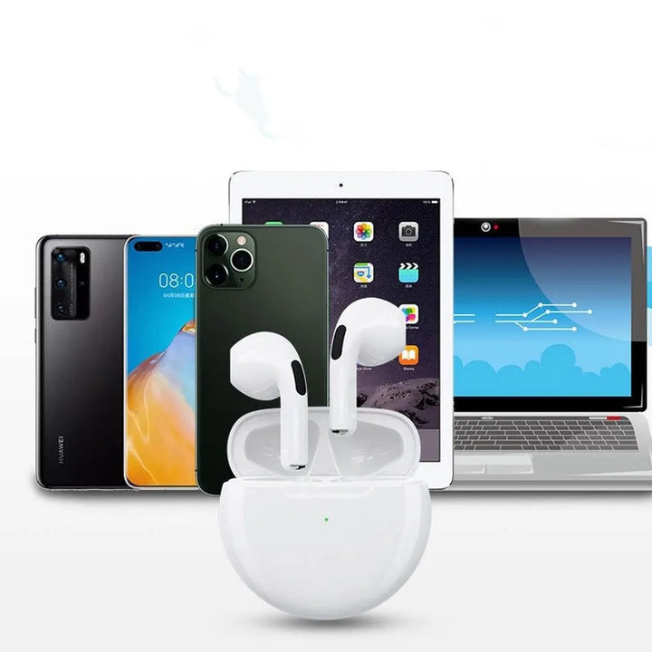 Stilvolle Air PRO6 In-Ear Gadgets in trendiger Farbe, für kabellosen Musikgenuss.