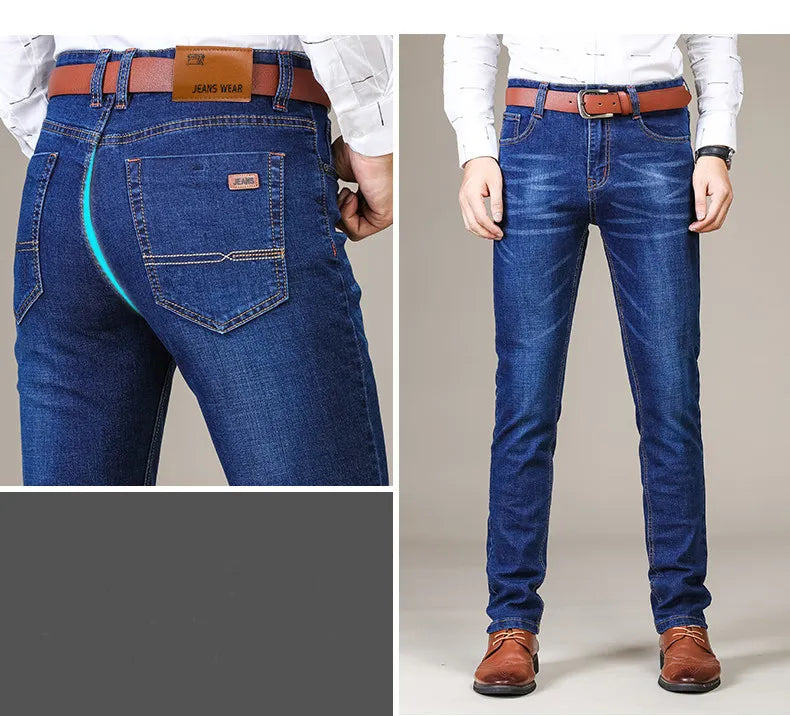 Komfortable Herren Straight Fit Jeans aus Stretchgewebe für den ganzen Tag.