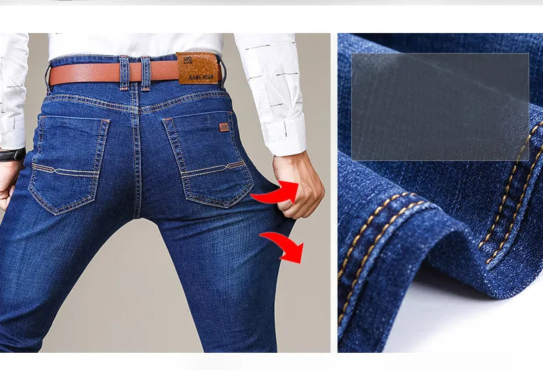 Freizeithose Herren: Strapazierfähige Stretchjeans im Straight Fit.
