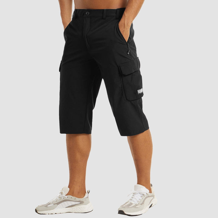 Praktische Herren Cargo Shorts mit seitlichen Beintaschen, ideal für unterwegs.