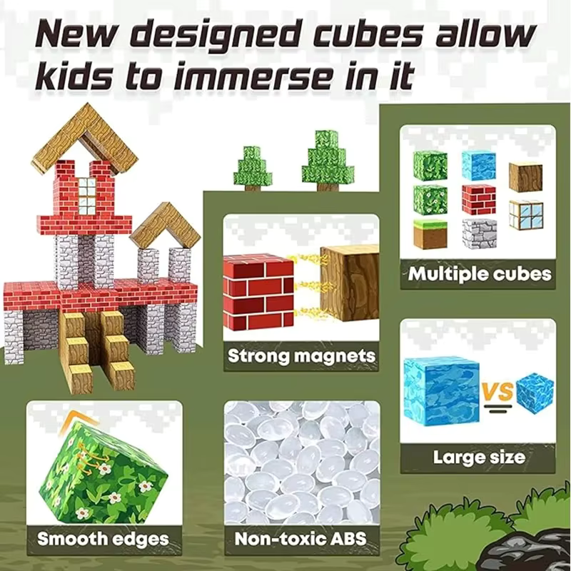 Buildix Magnetbausteine als Lernspielzeug. Kinder bauen und entwickeln Kreativität mit diesem Set.