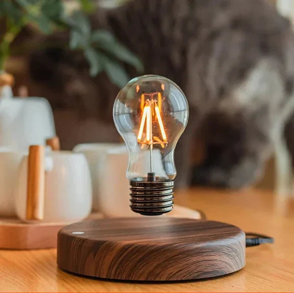 Einzigartige magnetische Schwebelampe Floatique mit LED-Licht, induktives Design für moderne Beleuchtung.