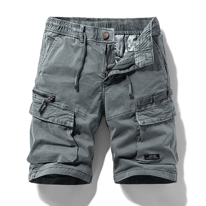Stylische Herren Cargo Shorts für Sommer & Freizeit, mit verstellbarem Bund und praktischen Seitentaschen.
