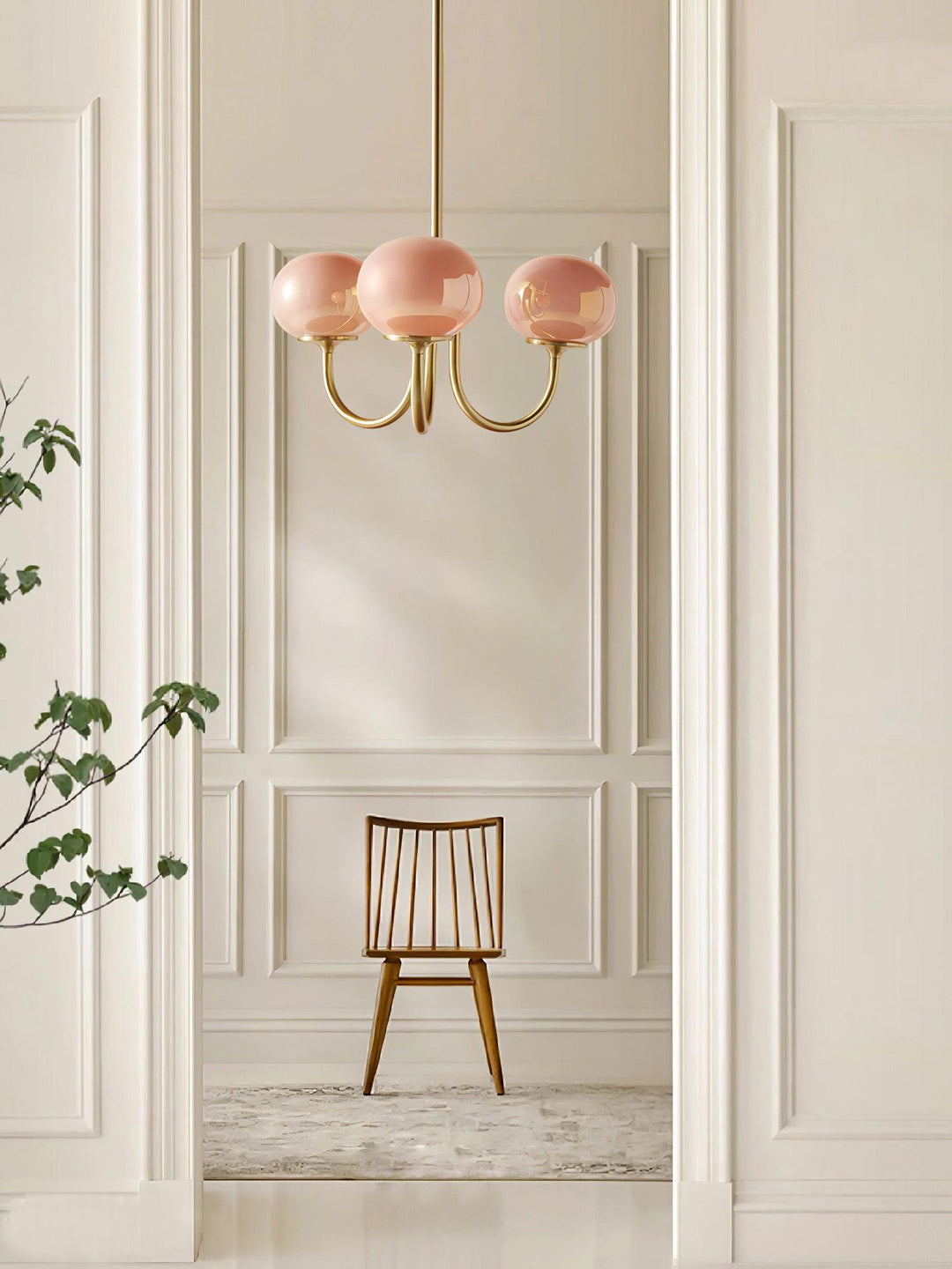 Eleganter Chrom-Kronleuchter, Glas-Deckenlampe für Wohnzimmer.