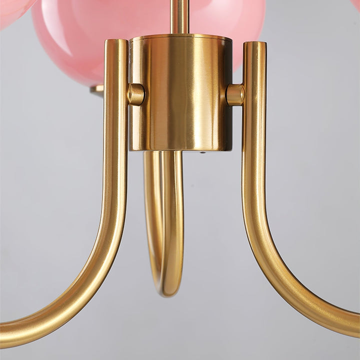 Zeitgenössischer Kronleuchter, Chrom und Glas für Wohnzimmer.