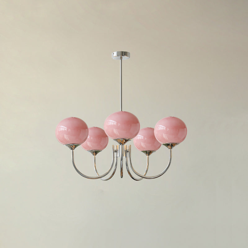 Klarer Glas-Kronleuchter, Chrom-Metall, elegantes Esszimmerlicht.