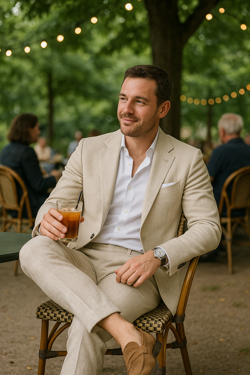 Herren Sommeranzug, leicht & modisch, ideal für warme Tage, Business Casual und elegante Freizeit. (107 Zeichen)