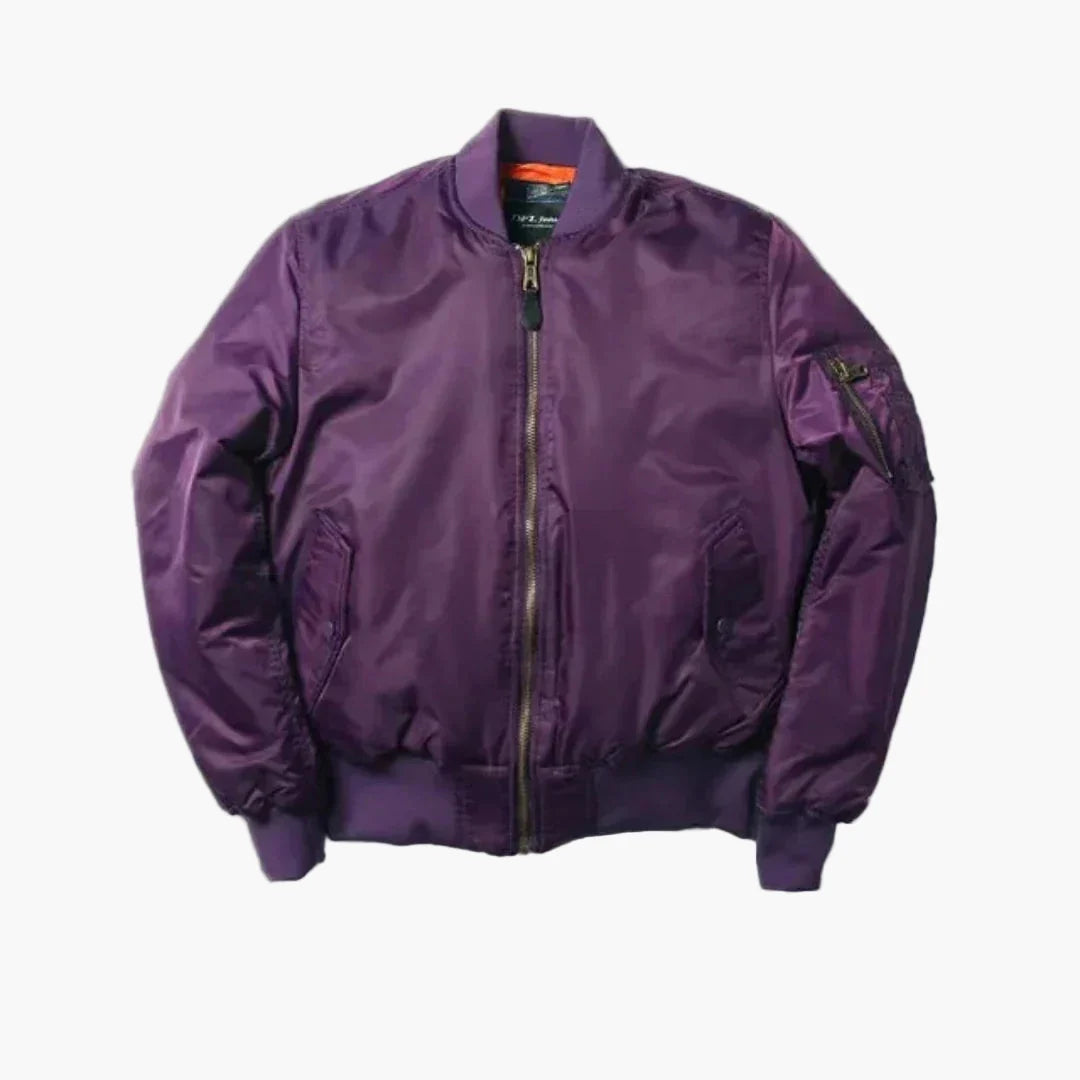 Klassische Unisex Bomberjacke für zeitlosen Stil. Ideal als Übergangsjacke für Herren und Damen.