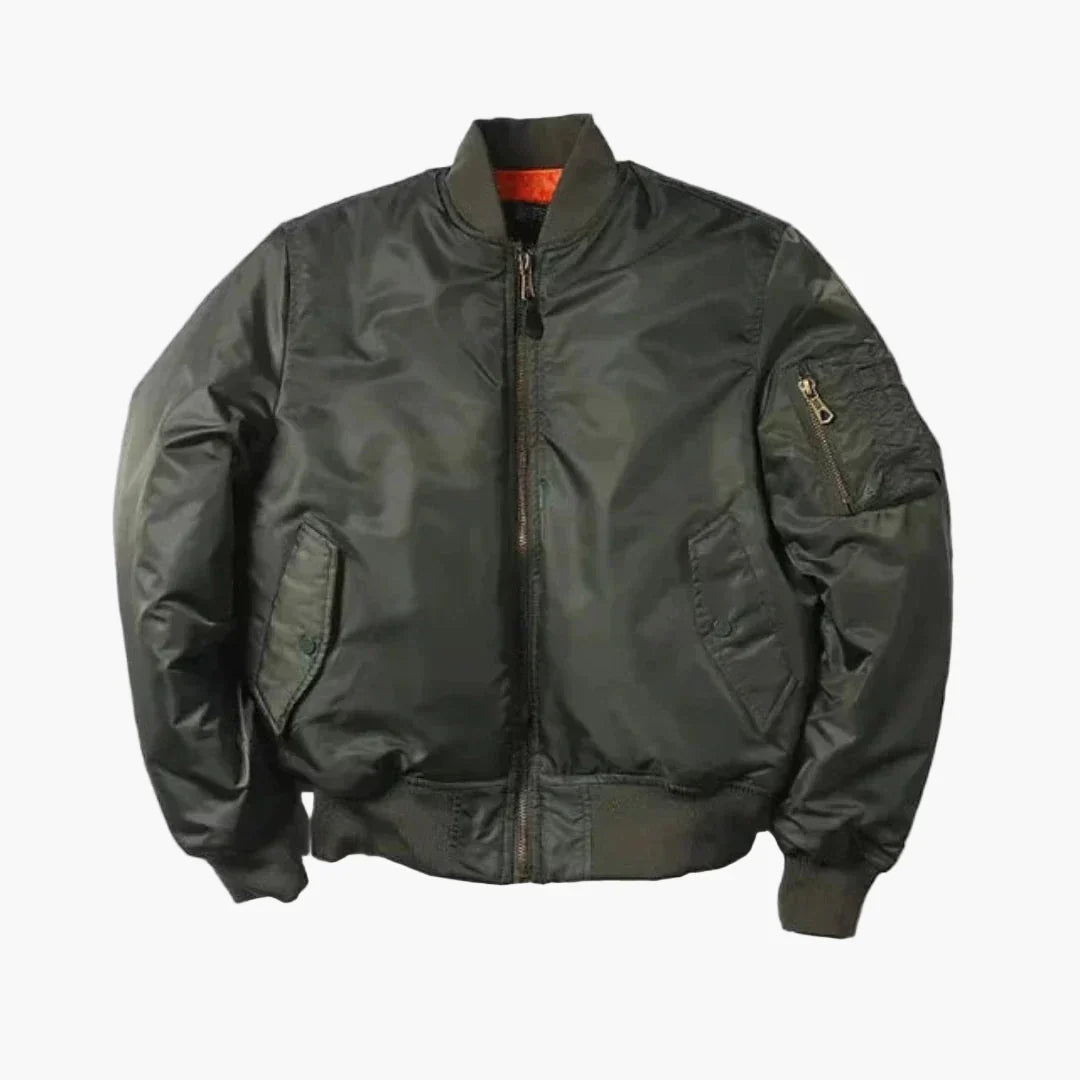 Unisex Bomberjacke, klassisch und stilvoll. Perfekte Übergangsjacke für Herren und Damen im Alltag.