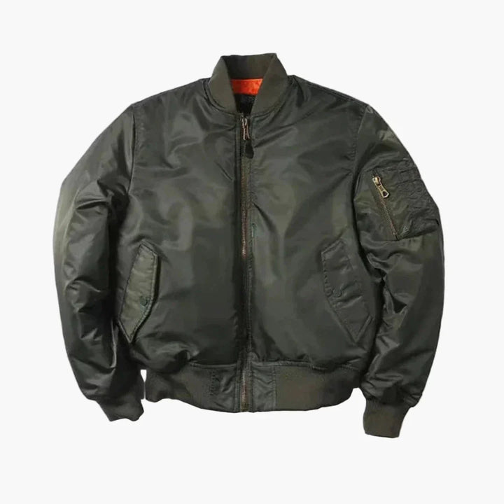 Unisex Bomberjacke, klassisch und stilvoll. Perfekte Übergangsjacke für Herren und Damen im Alltag.