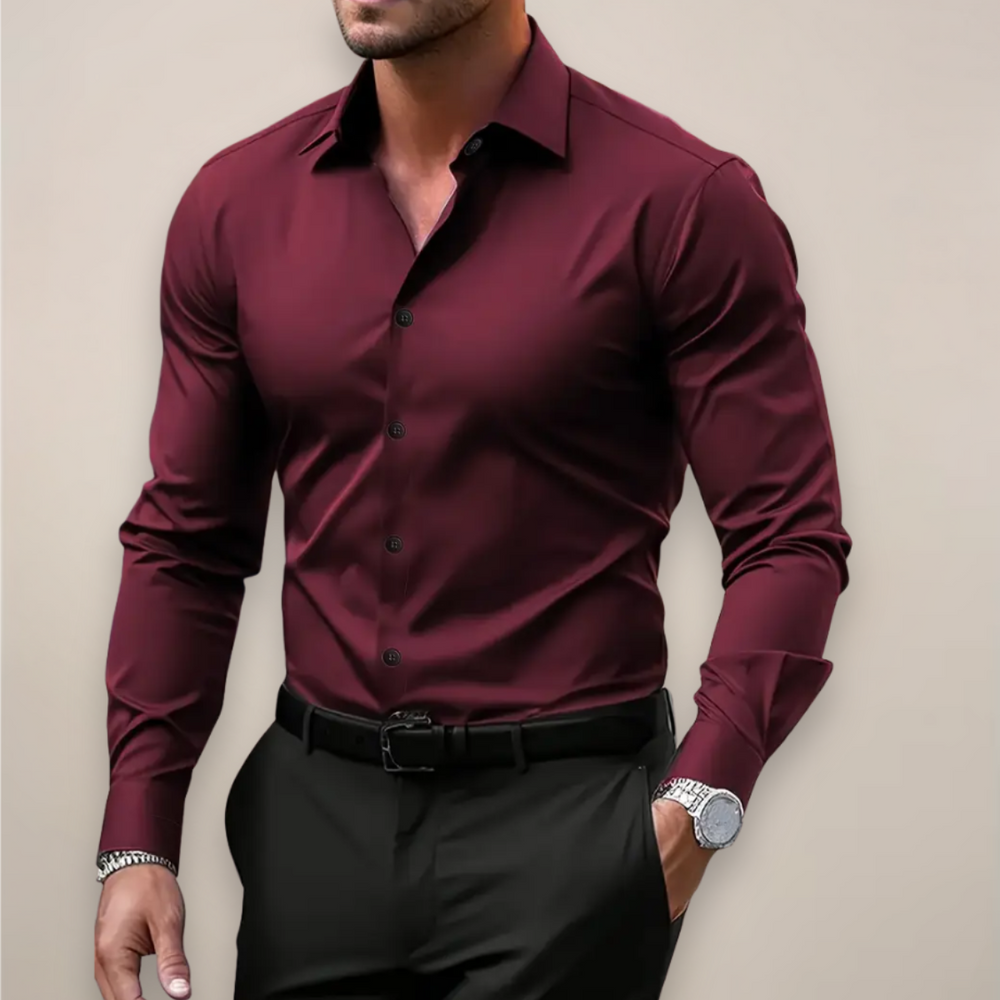 Vielseitiges Herren Langarmhemd, perfekt für Smart Casual Looks, Büro oder Abendveranstaltungen.