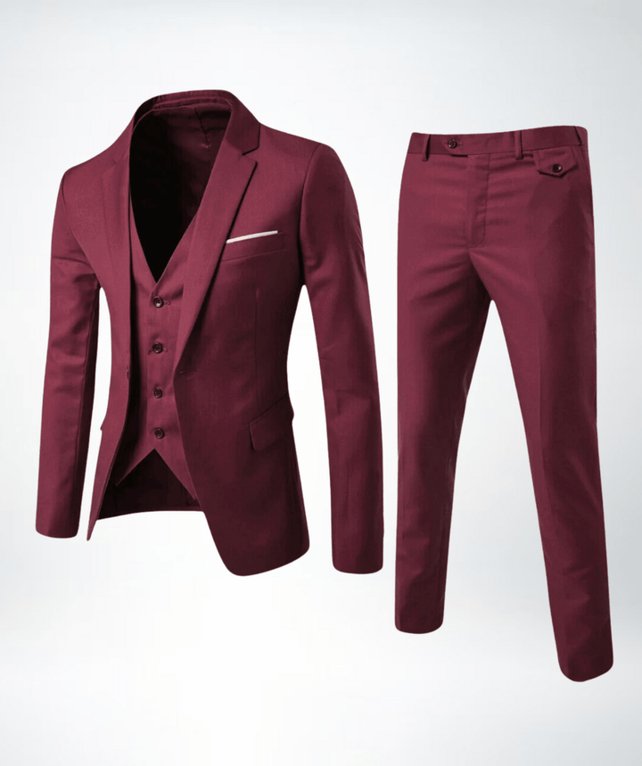 Eleganter Hochzeitsanzug Herren: Festlicher Dreiteiler Anzugset. Perfekte Wahl für Bräutigam & Hochzeitsgäste, Abendmode.